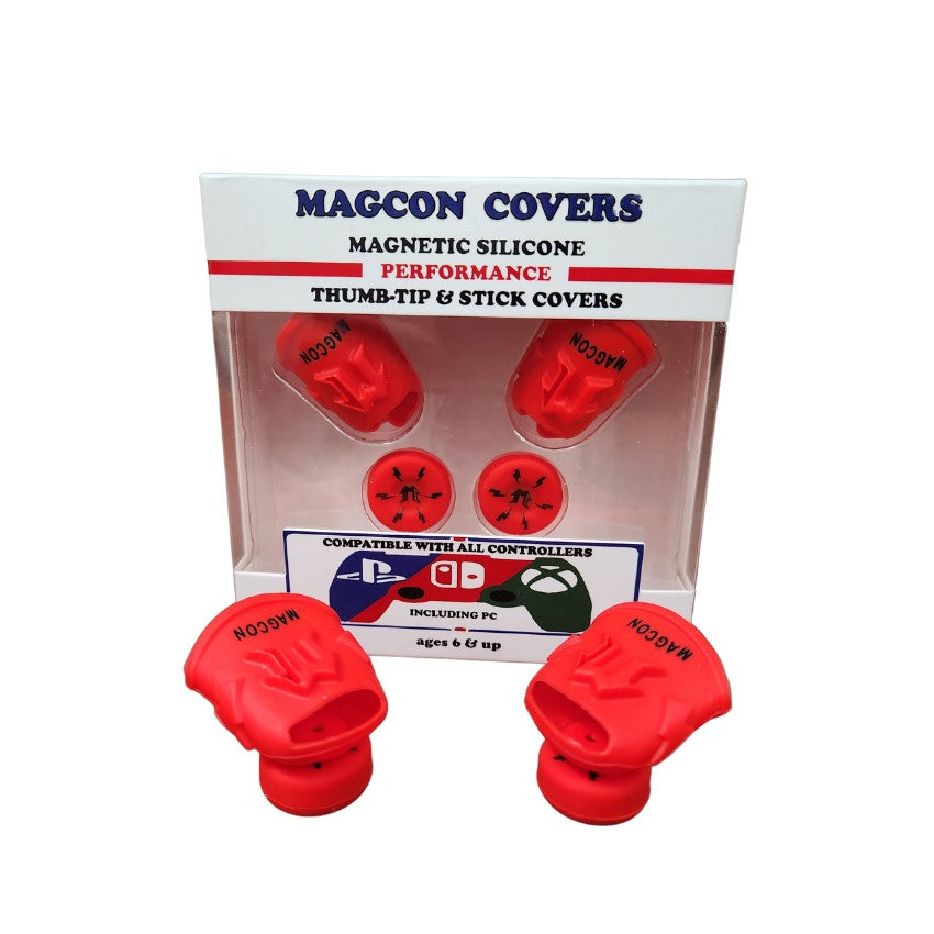 MagCon Gaming | X4 Performance Thumb Covers Kit | Gamer Thumb | Universal Thumbstick Grips | Performance Thumbstick Covers