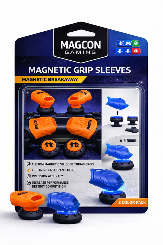 MagCon Gaming X4 Magnetic Grip Sleeve Kit | Performance Thumbstick Grips and Sleeves | For Xbox; PlayStation; Nintendo; PC; Handheld