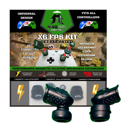 MagCon Gaming | X6 Magnetic Connect FPS Kit | Gamer Thumb | Universal Thumbstick Grips | Performance Thumbstick Covers