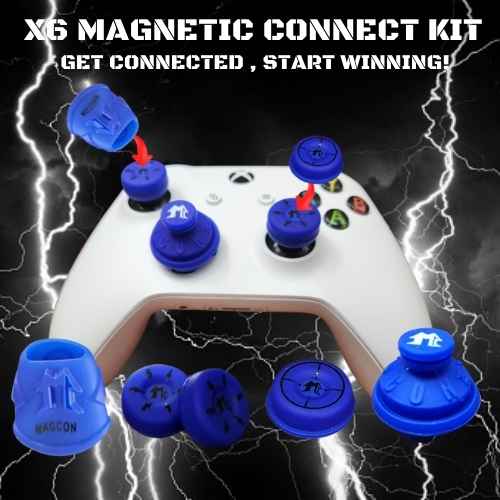 MagCon Gaming |  Magnetic Connect X6 Kit | Universal Thumbstick Grips | Performance Thumbstick Covers